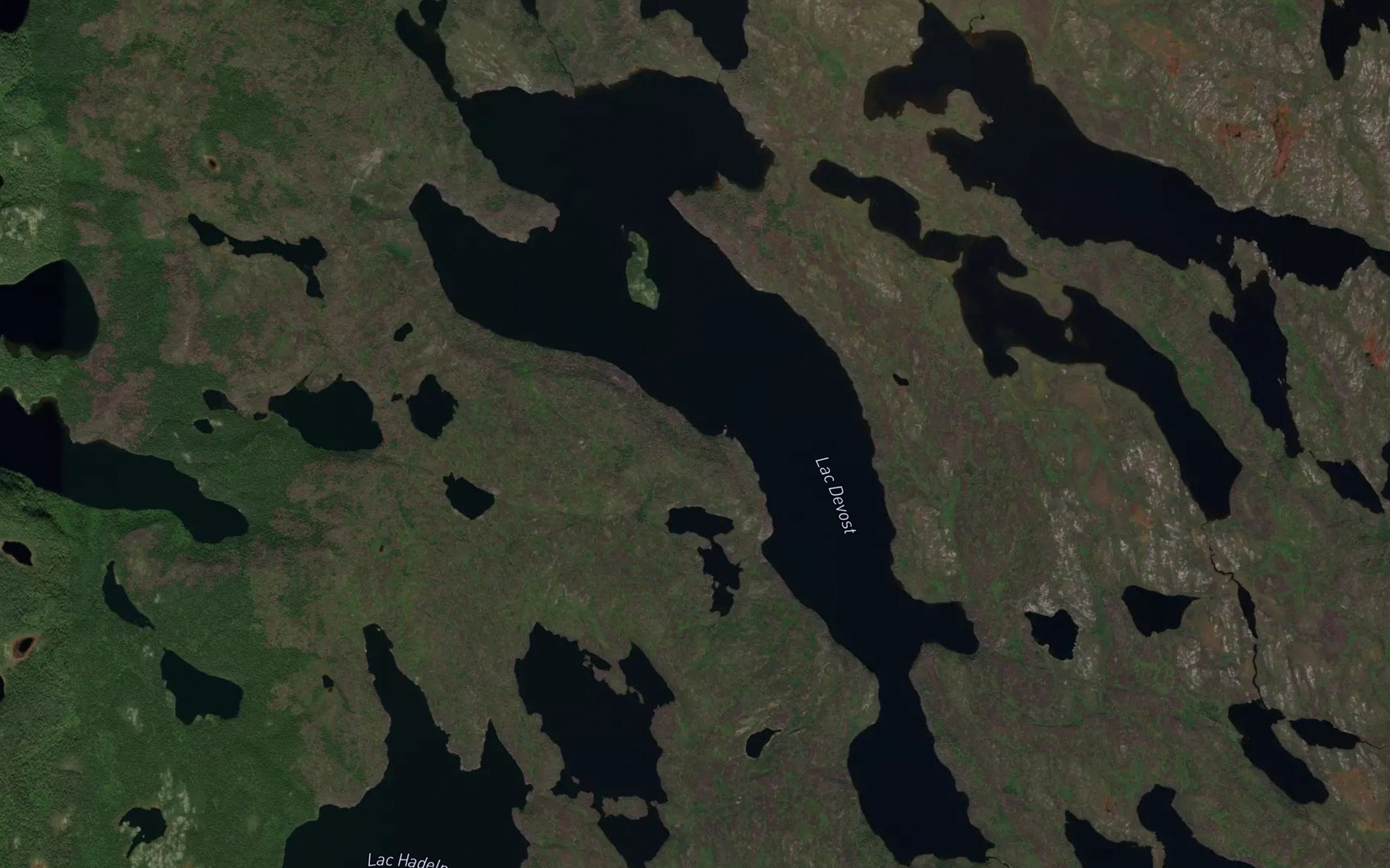 Satellite map of the Lac Devost