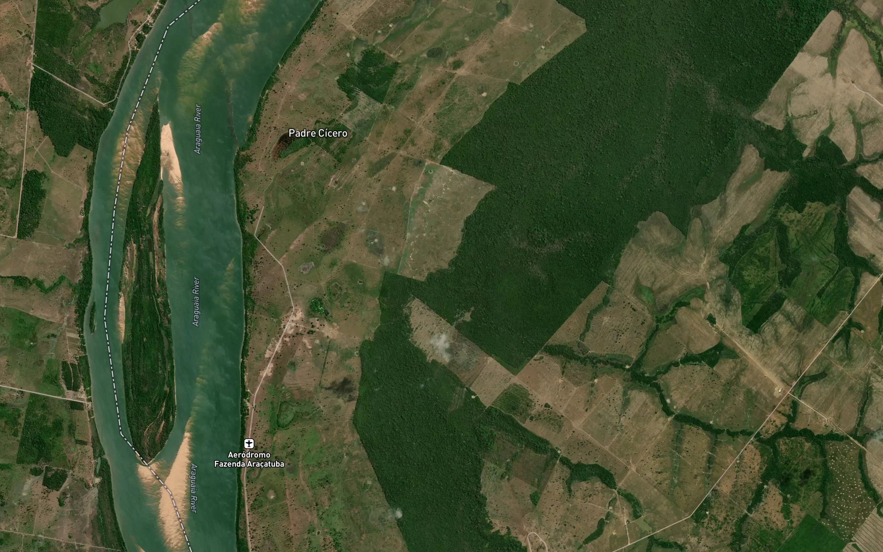 Satellite map of the Corrego Cinzeiro