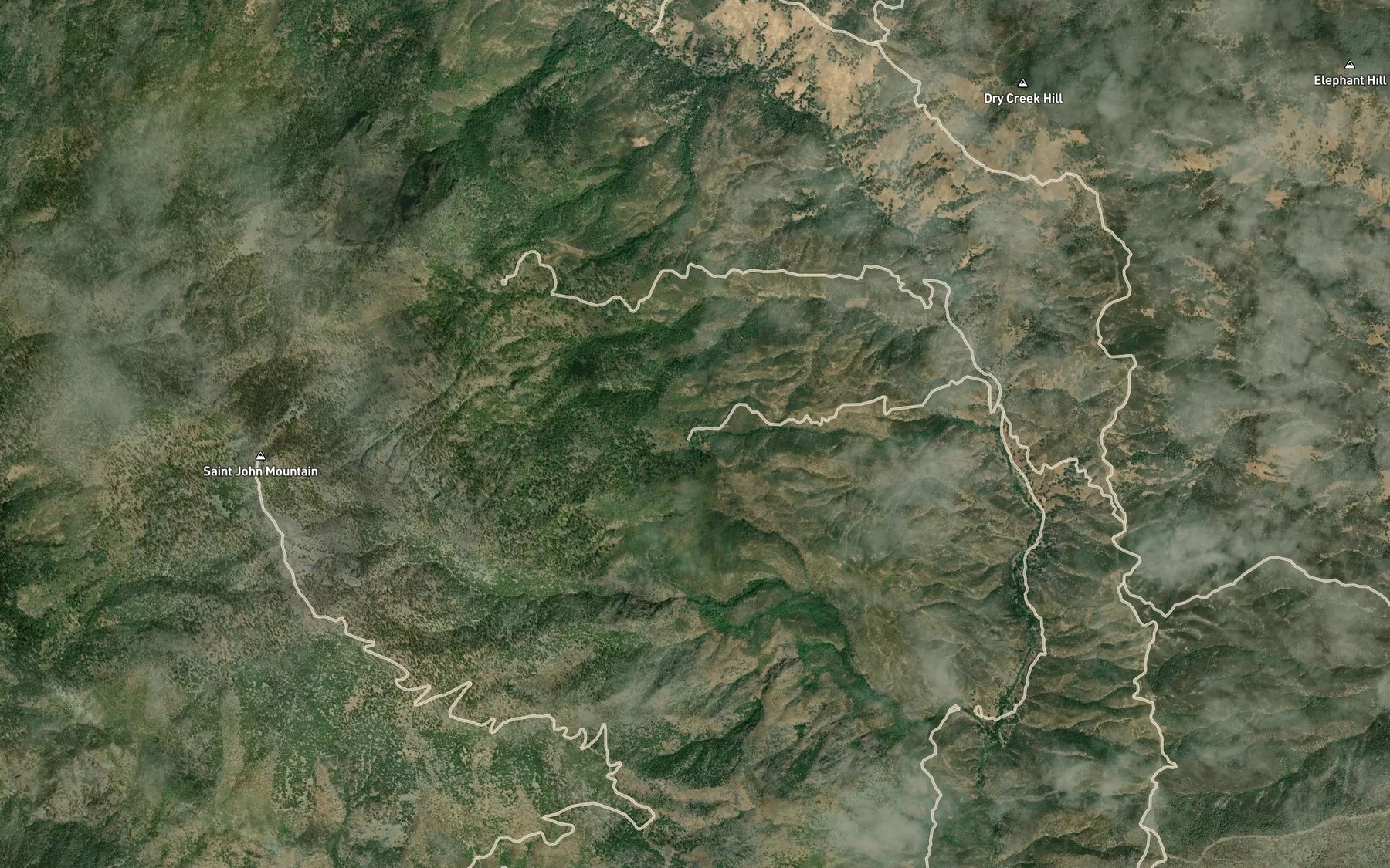 Satellite map of the Twin Springs