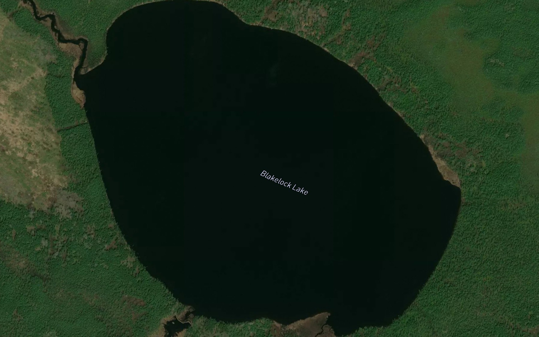Satellite map of the Blakelock Lake