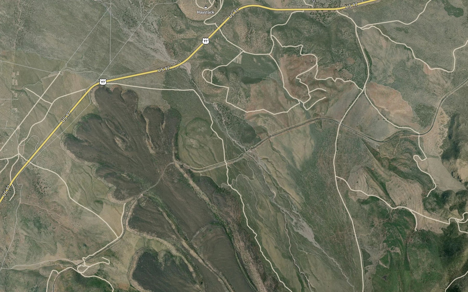 Satellite map of the Graham Creek