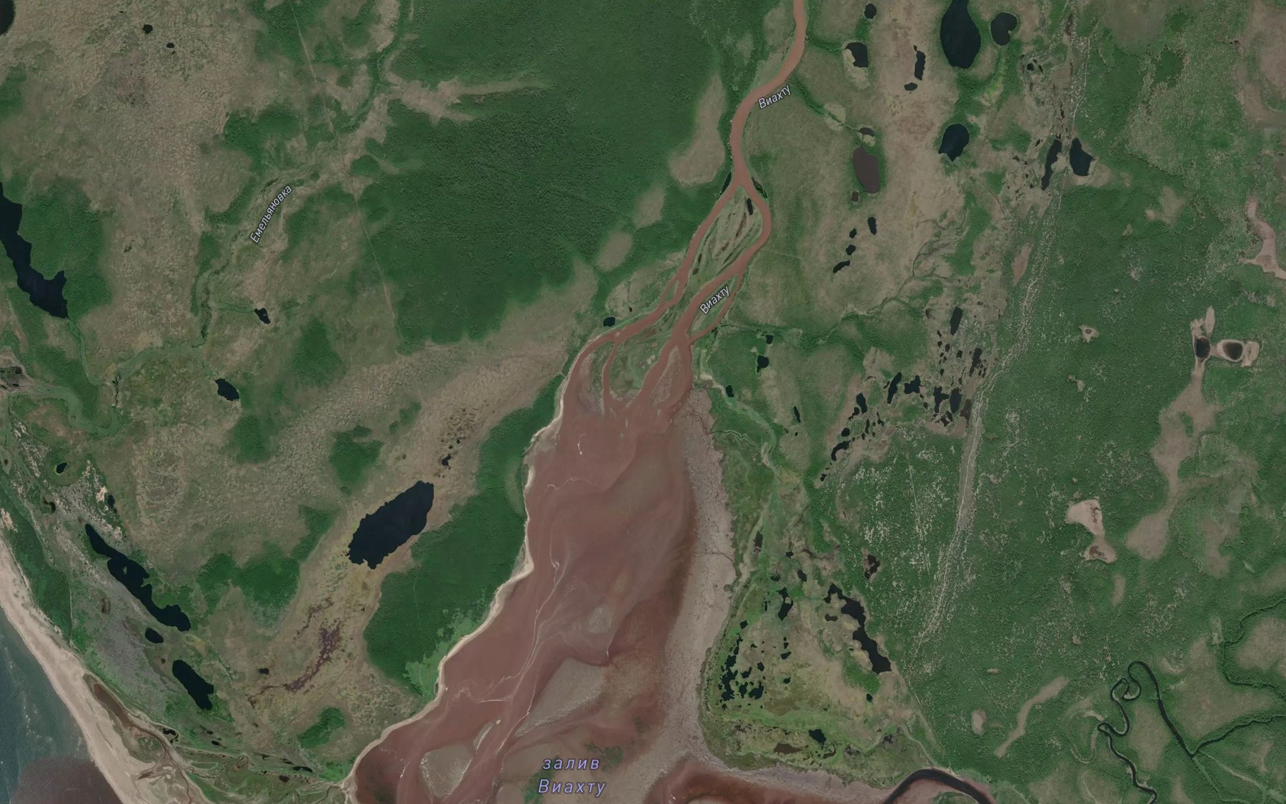 Satellite map of the Viakhtu