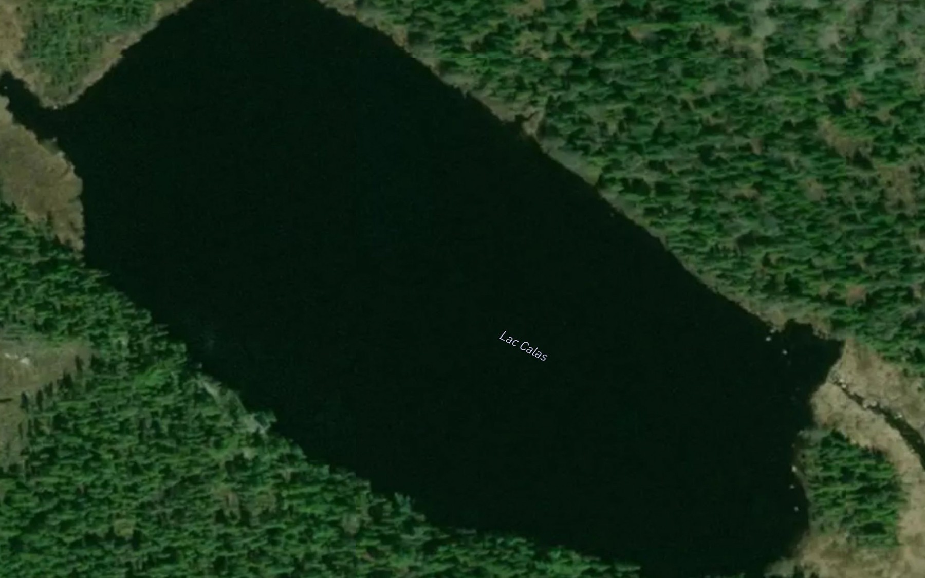 Satellite map of the Lac Calas