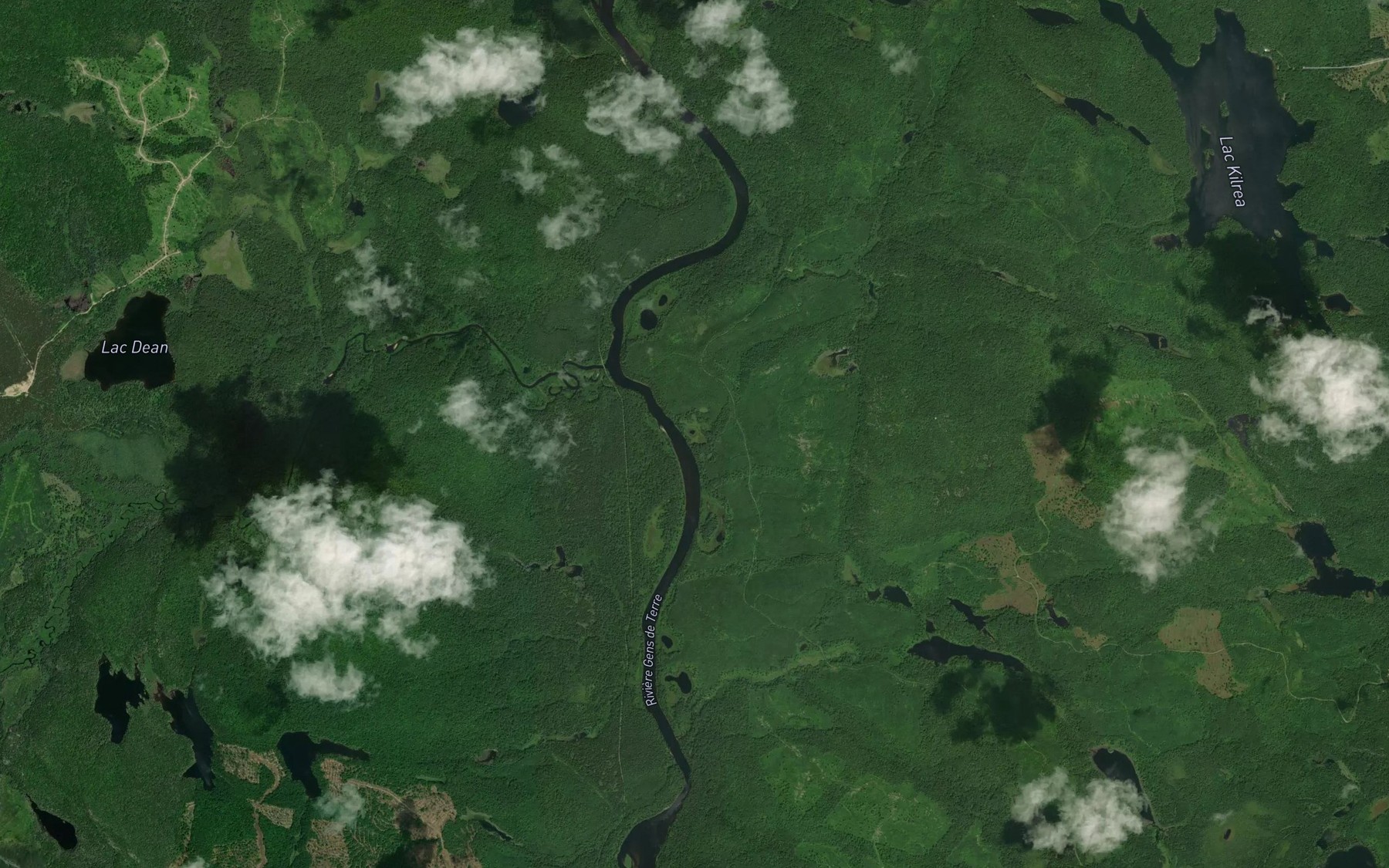 Satellite map of the Lac de l'Indien