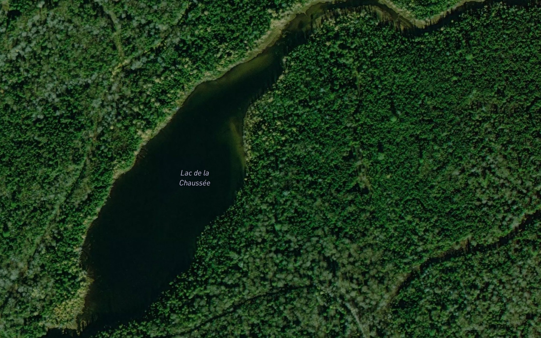 Satellite map of the Lac de la Chaussee