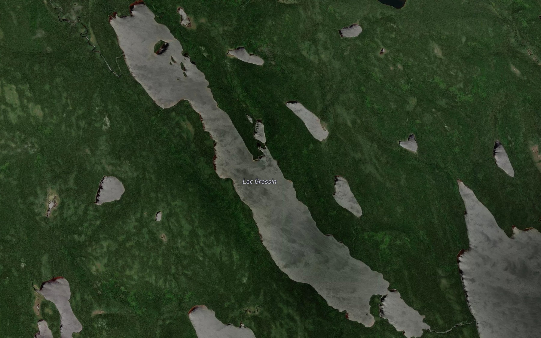 Satellite map of the Lac Grossin