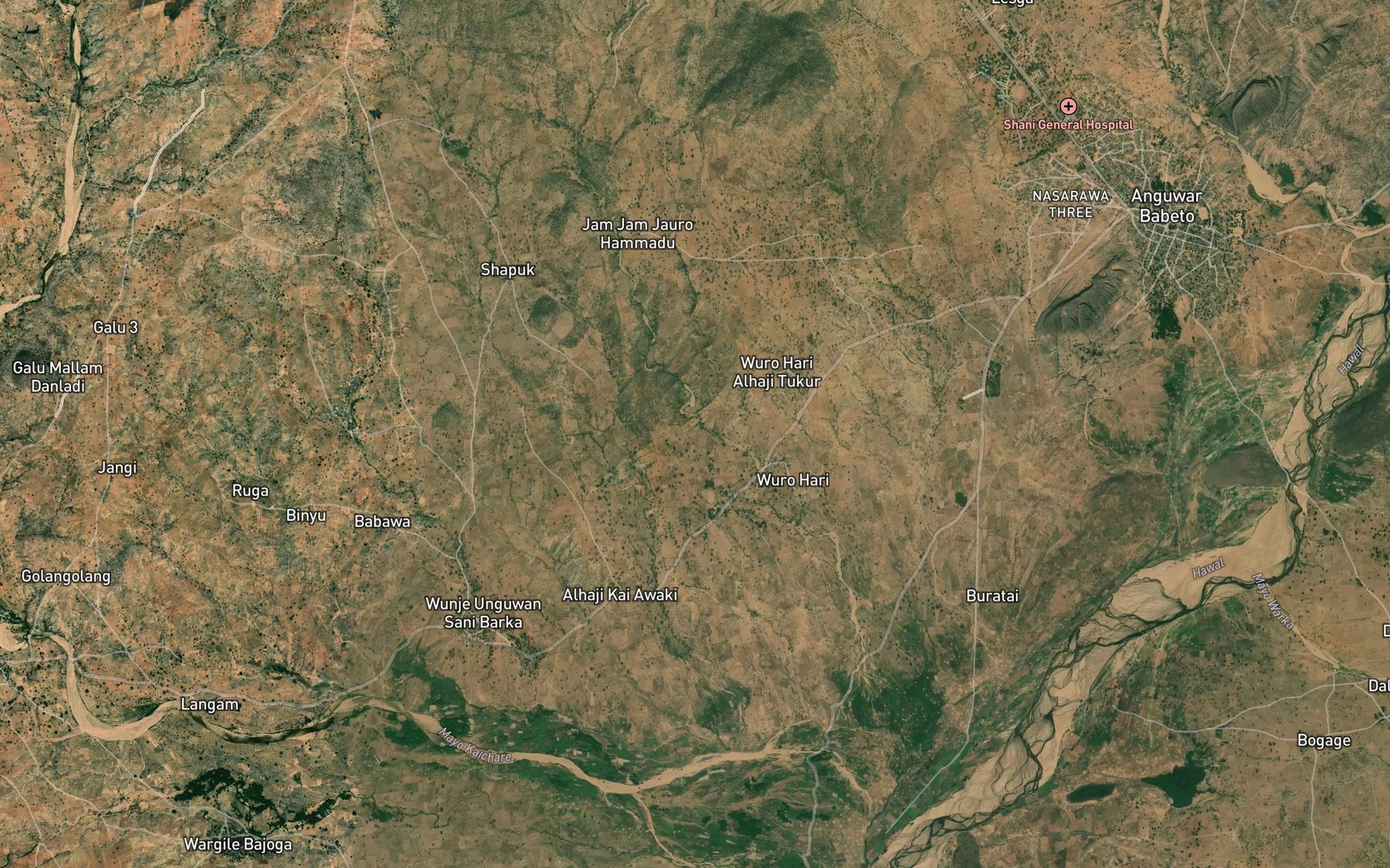 Satellite map of the Mayo Koti