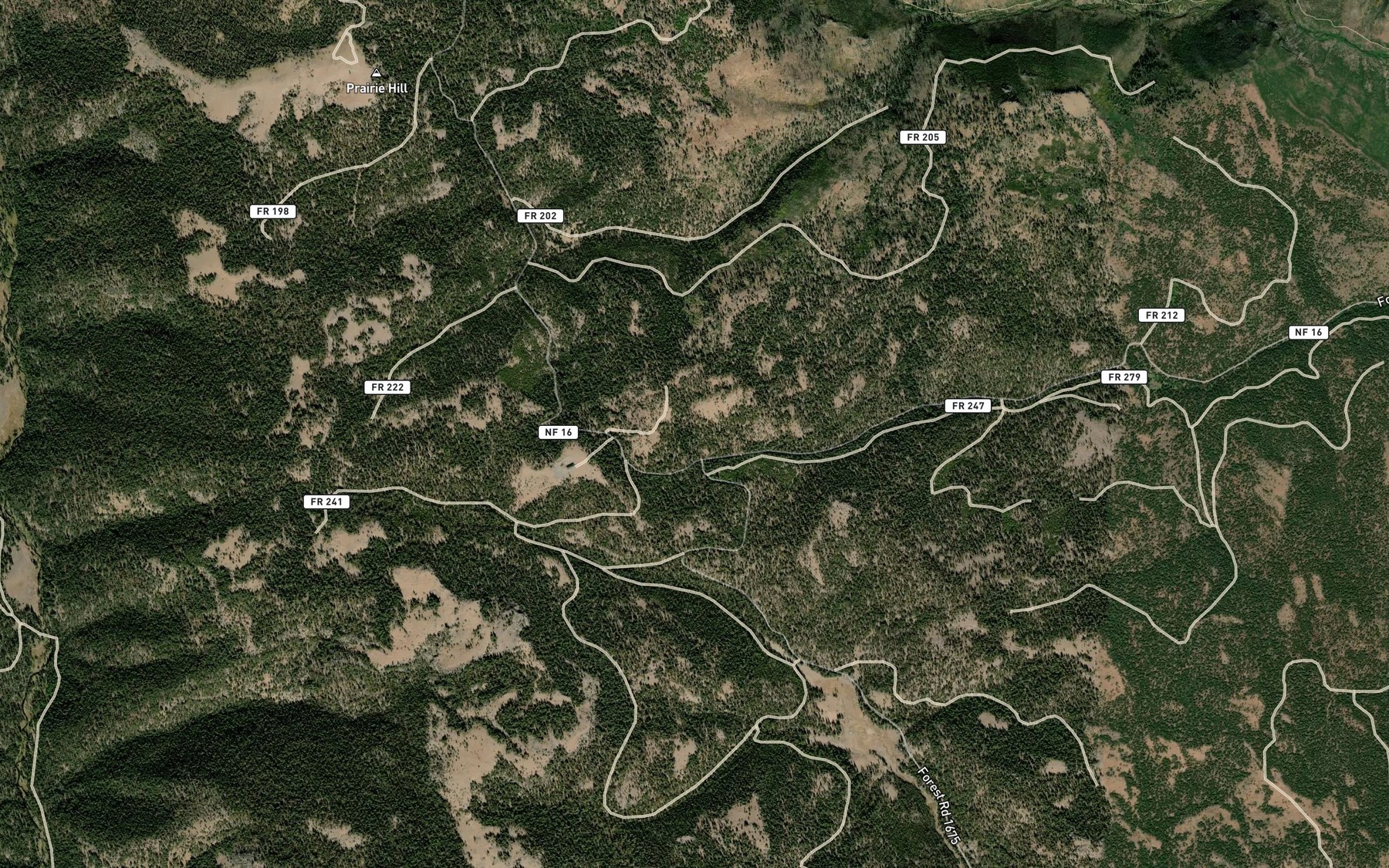 Satellite map of the Lava Spring