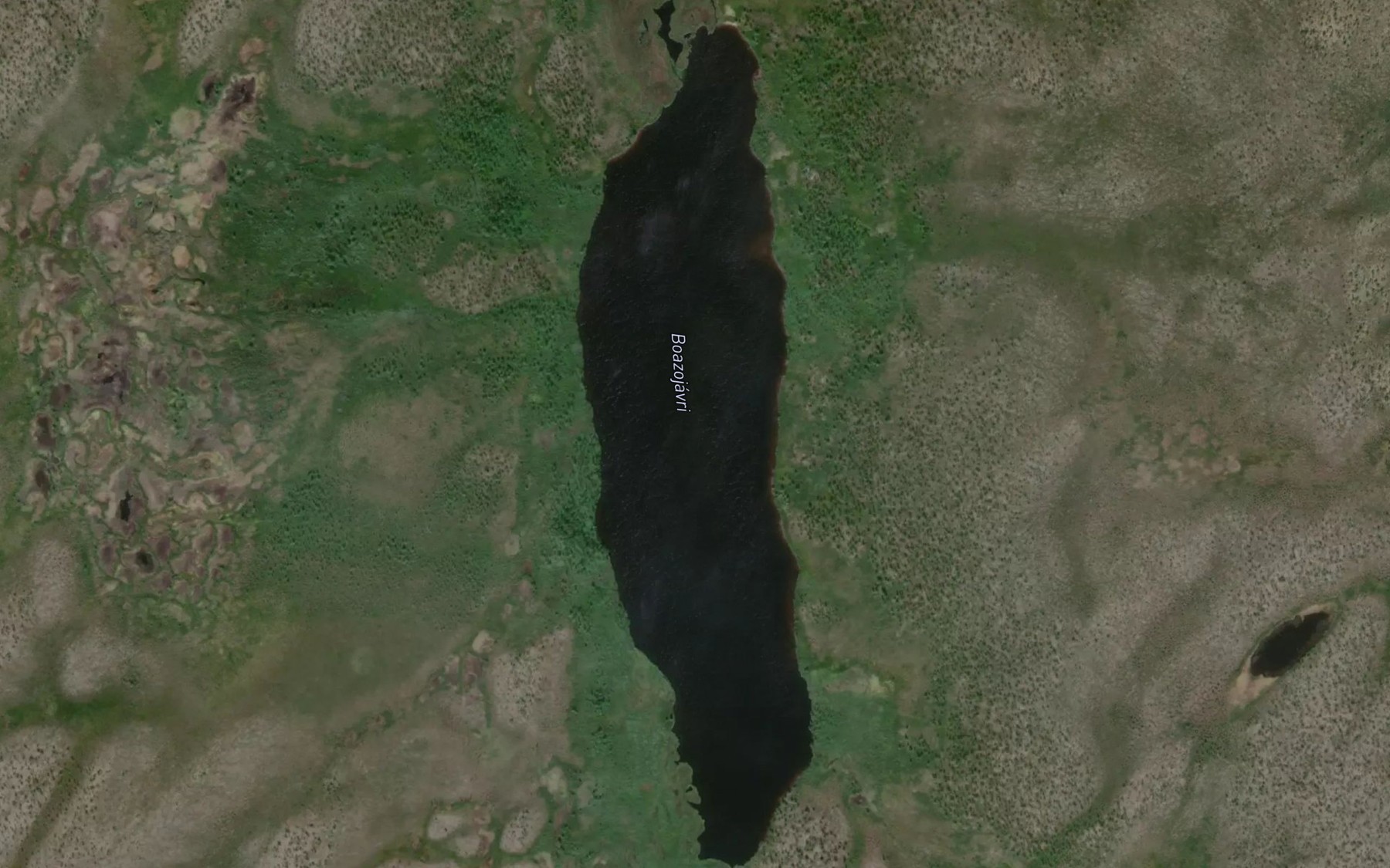 Satellite map of the Boazujavri