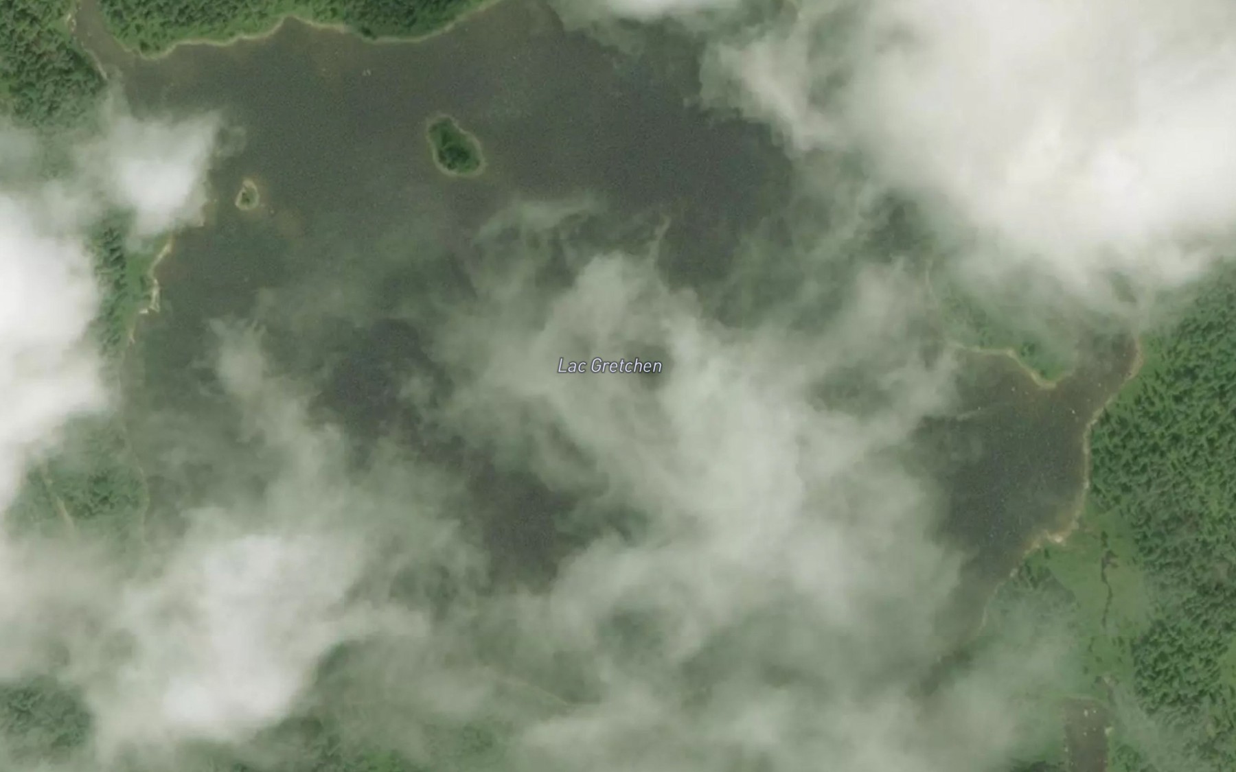 Satellite map of the Lac Gretchen