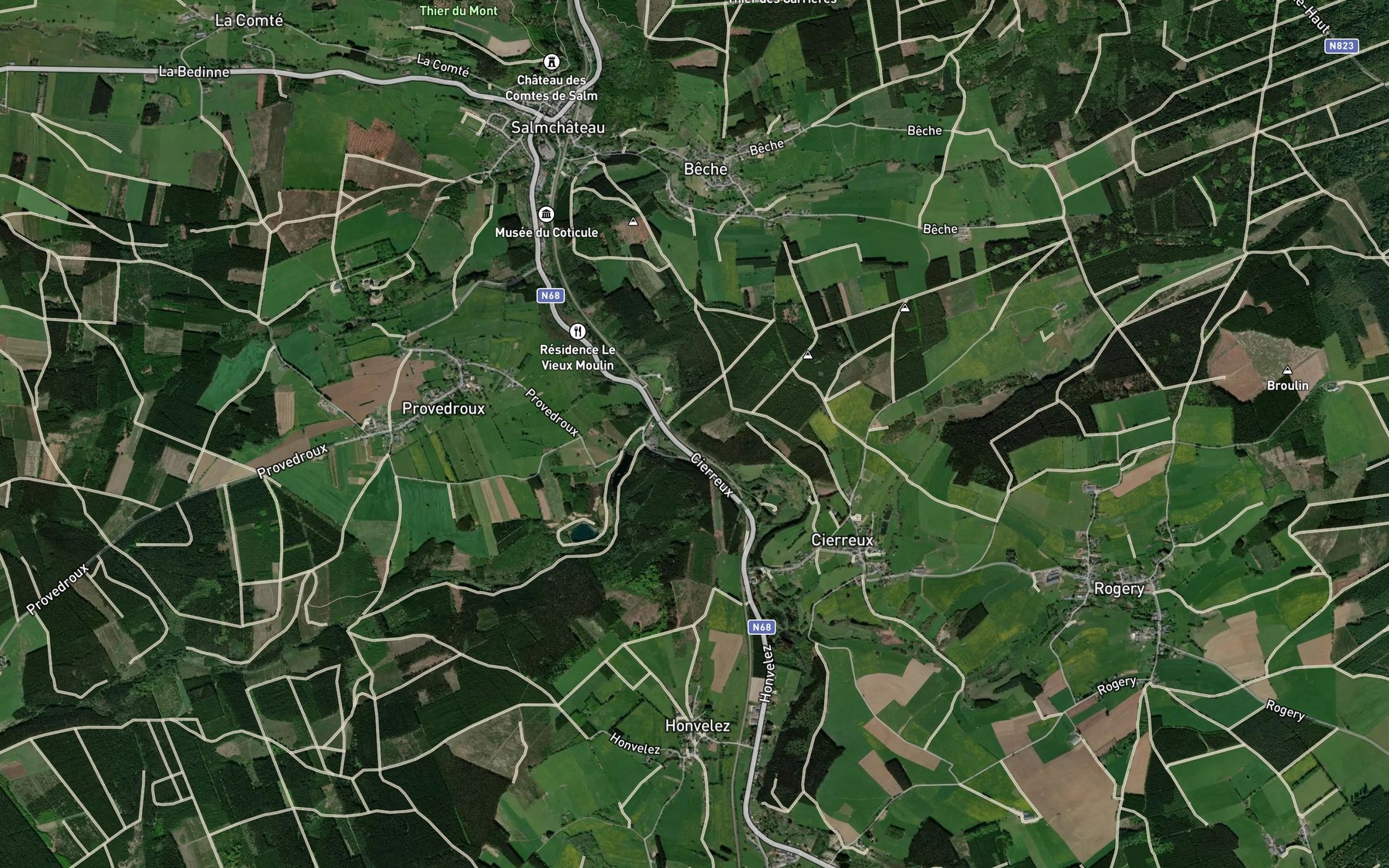 Satellite map of the Sierfa
