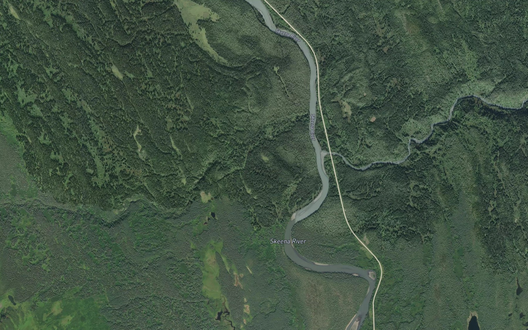 Satellite map of the Mosque River