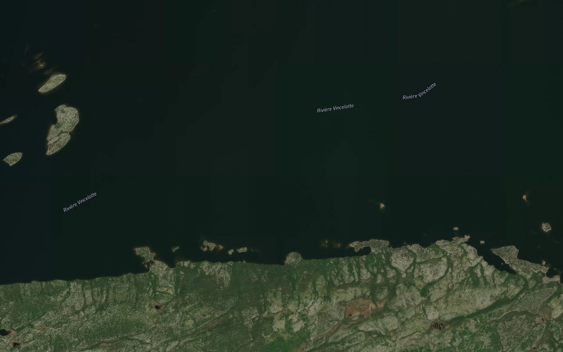 Satellite map of the Lac Muriel