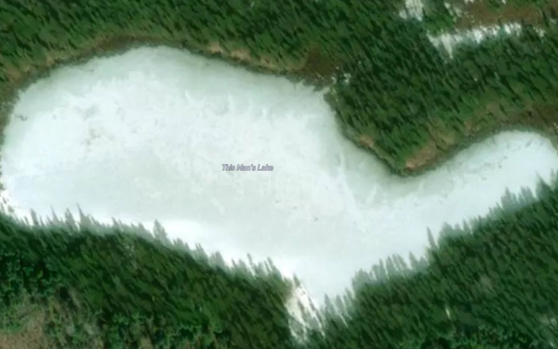 Satellite map of the This Man's Lake
