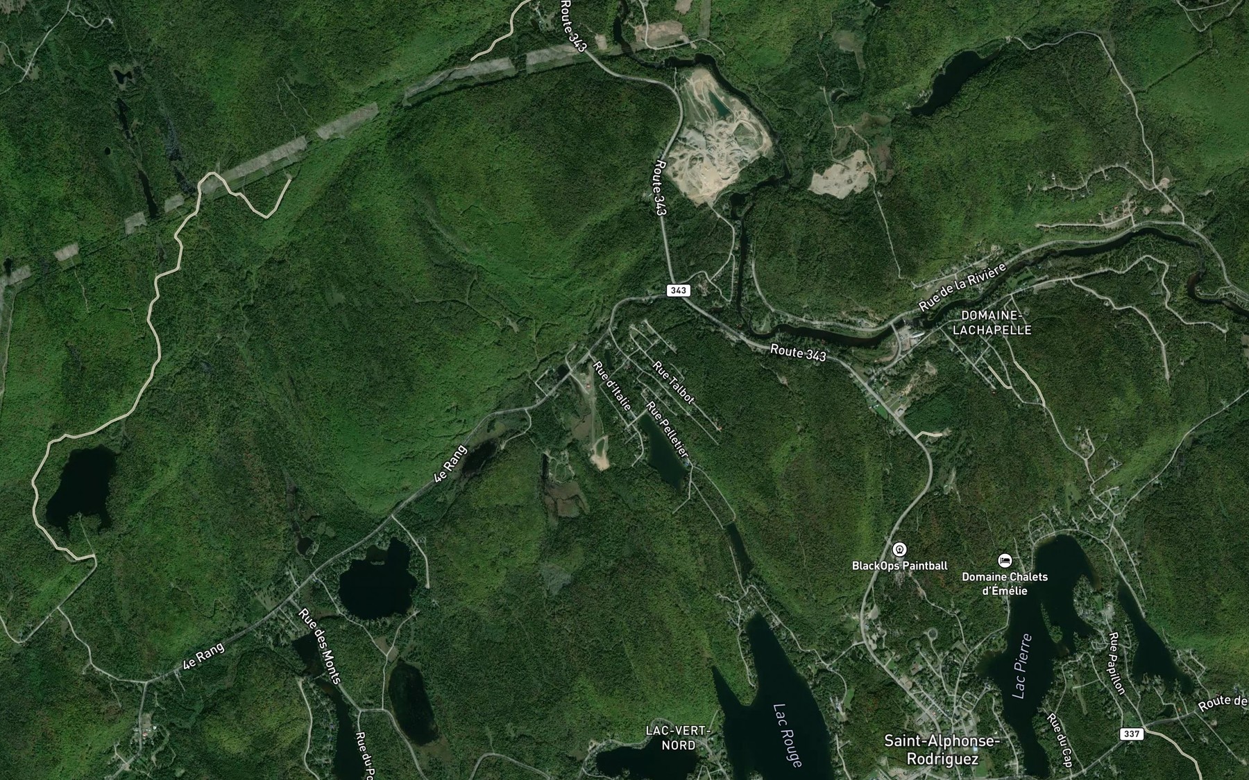 Satellite map of the Lac Noir