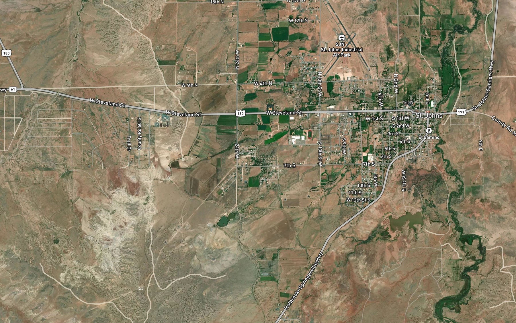 Satellite map of the Middle Lyman Ditch