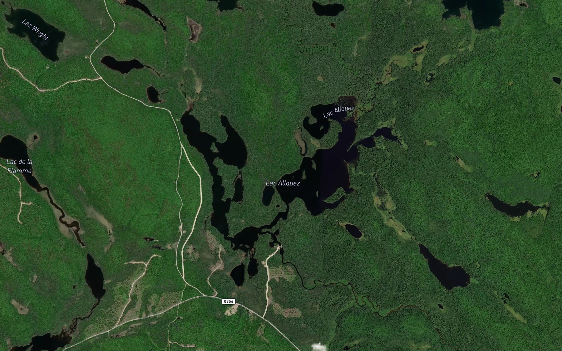 Satellite map of the Lac Allouez