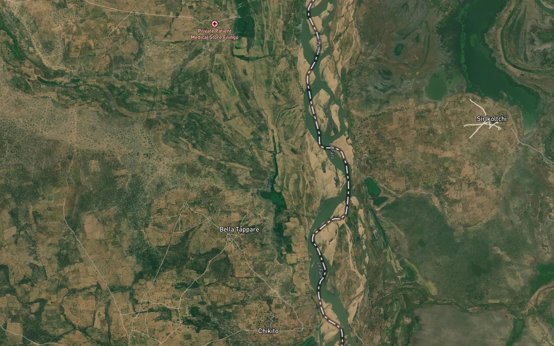 Satellite map of the Lake Tappare