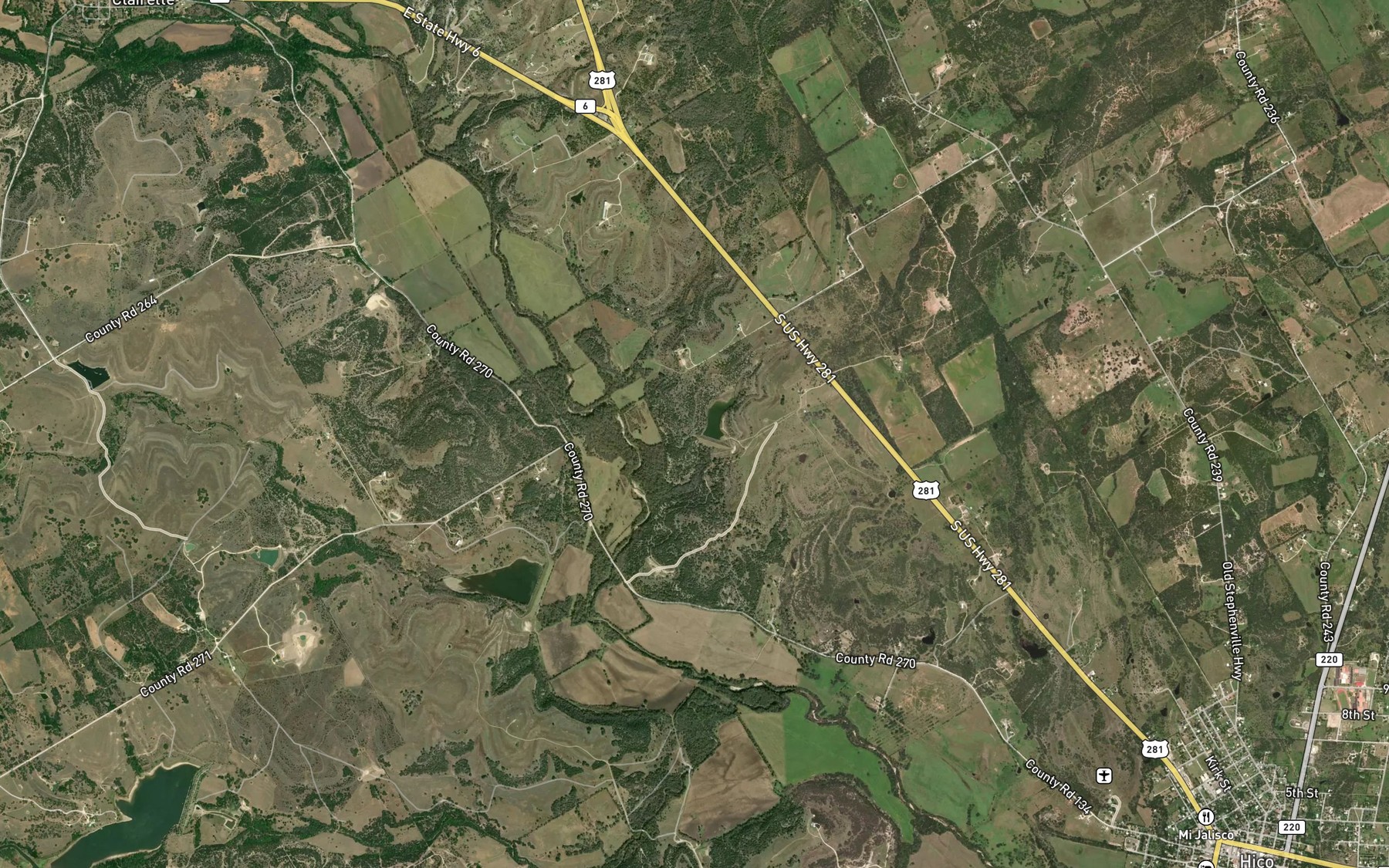 Satellite map of the Soil Conservation Service Site 26 Reservoir