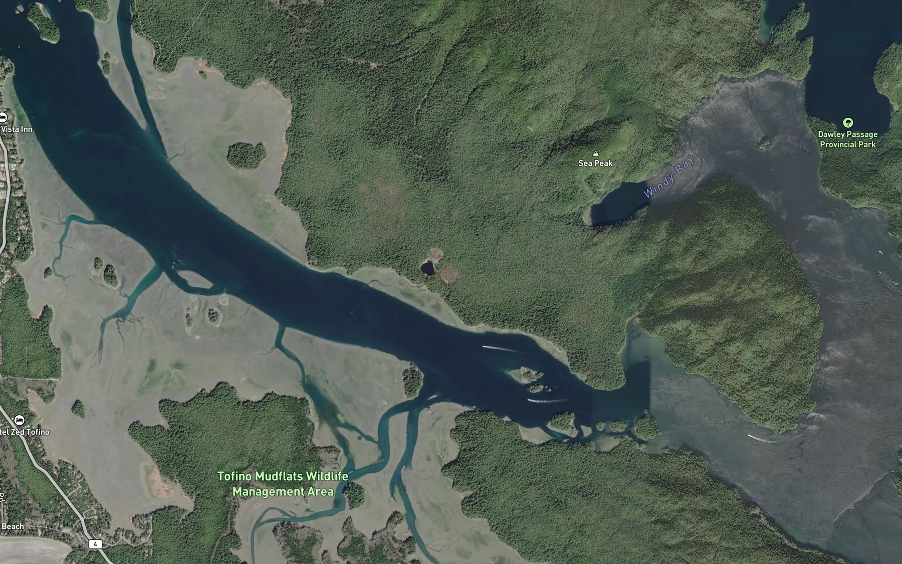 Satellite map of the Ginnard Creek