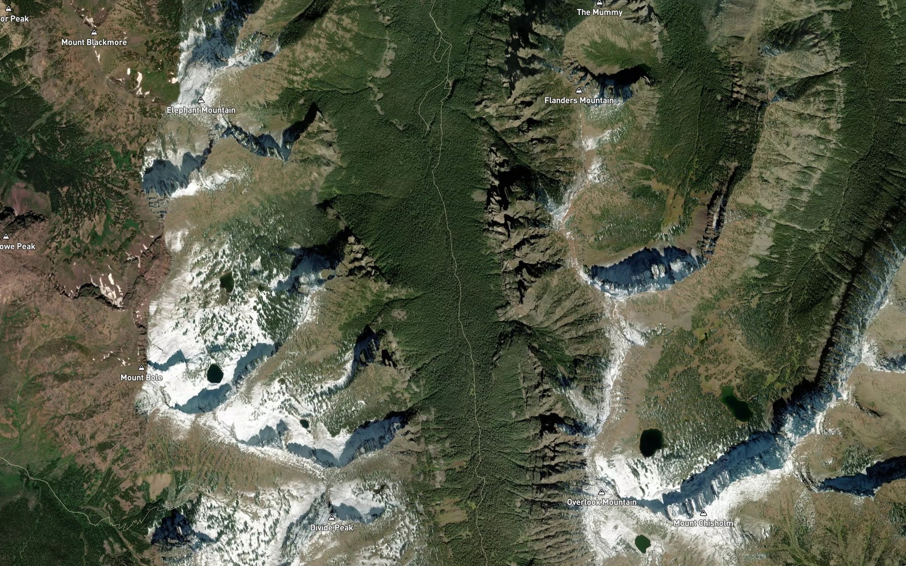 Satellite map of the Maid of the Mist Creek