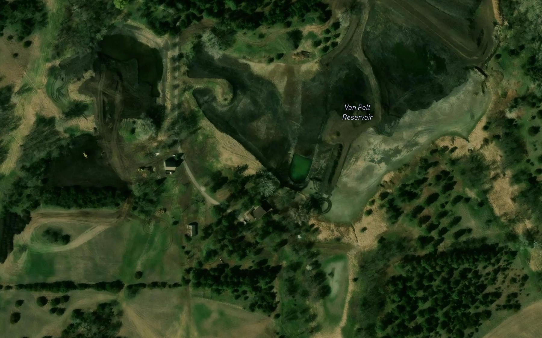 Satellite map of the Van Pelt Reservoir