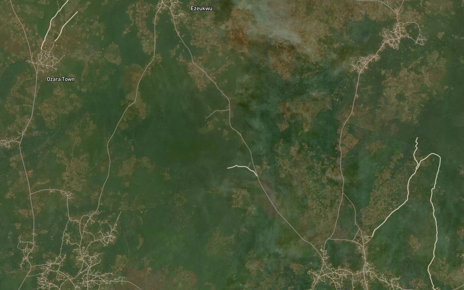 Satellite map of the River Awrawraw