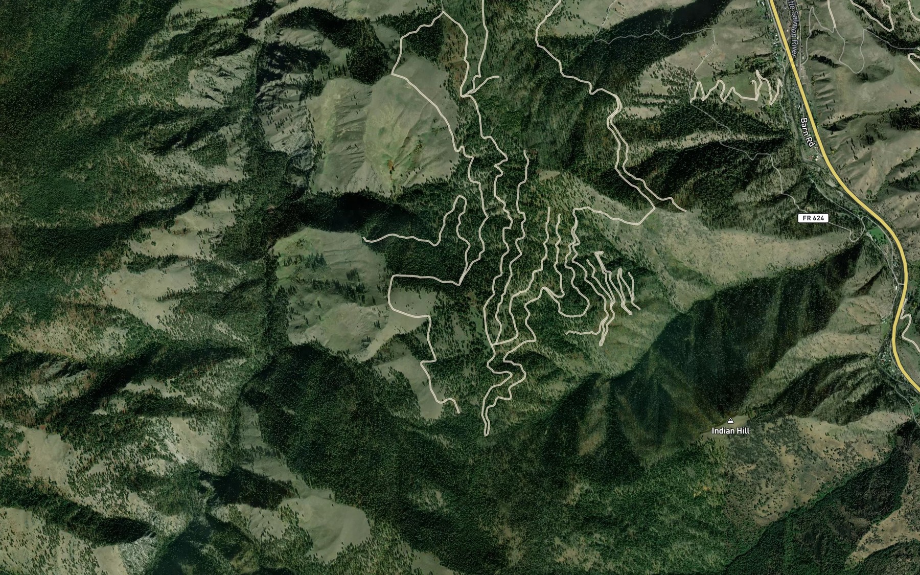 Satellite map of the Rattlesnake Spring