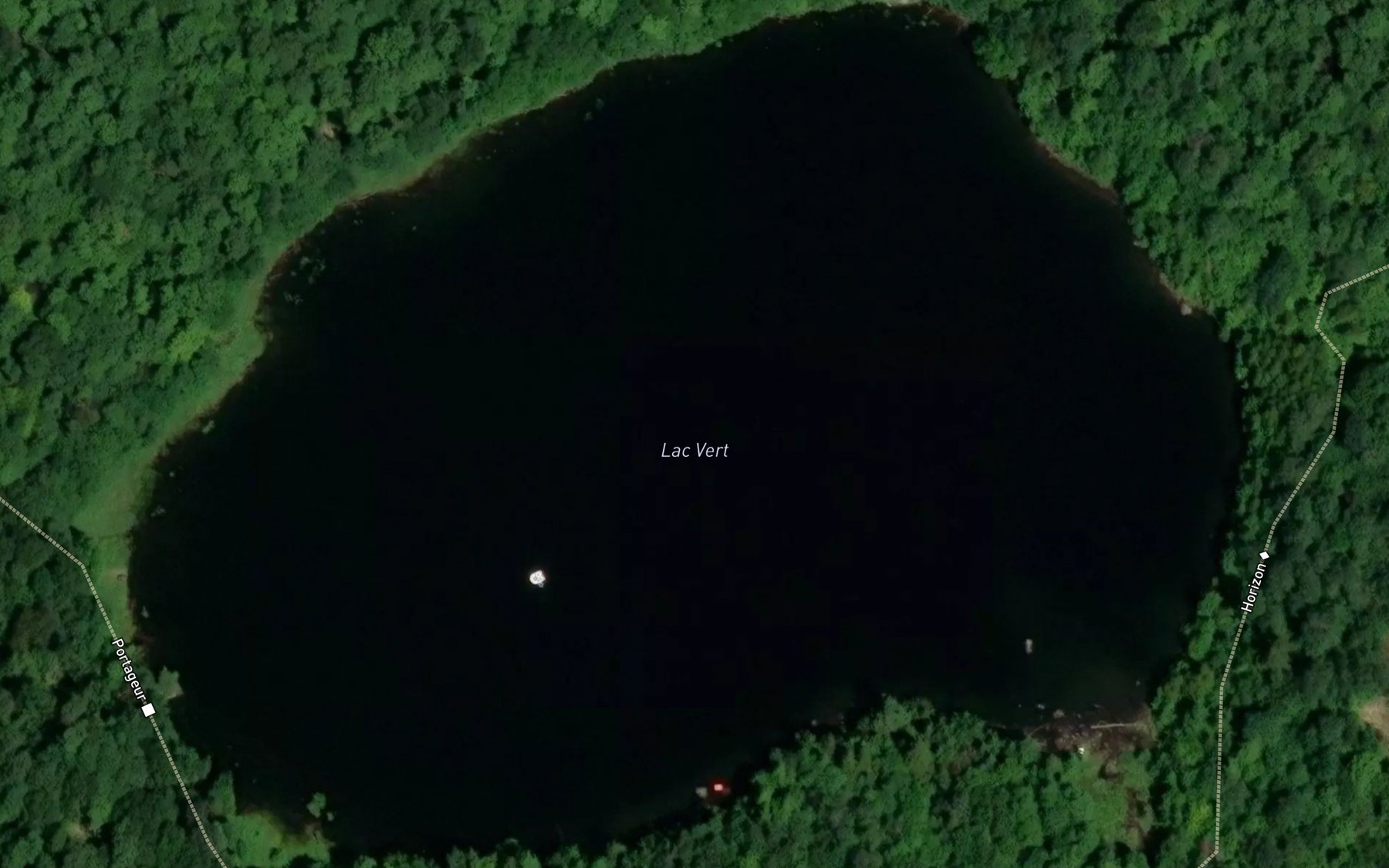 Satellite map of the Lac Vert