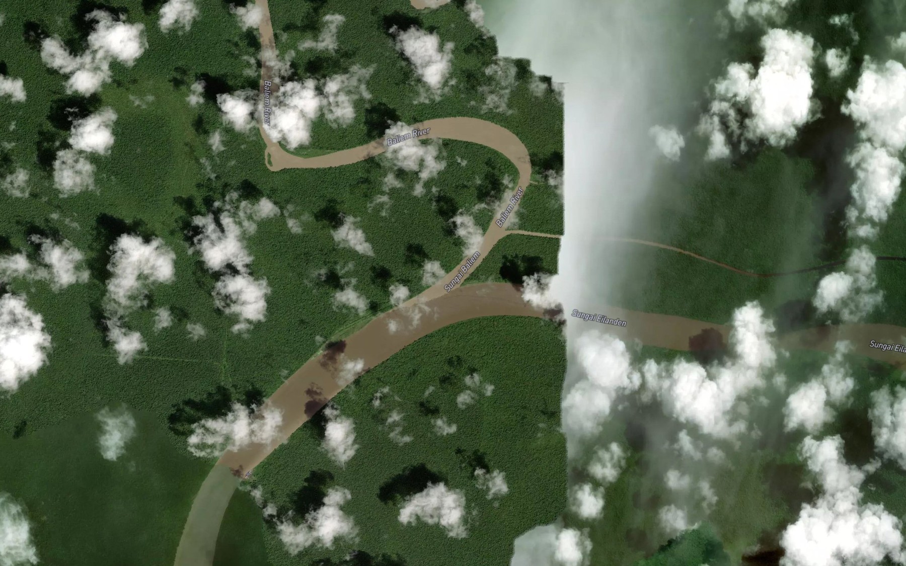 Satellite map of the Sungai Vriendschaps