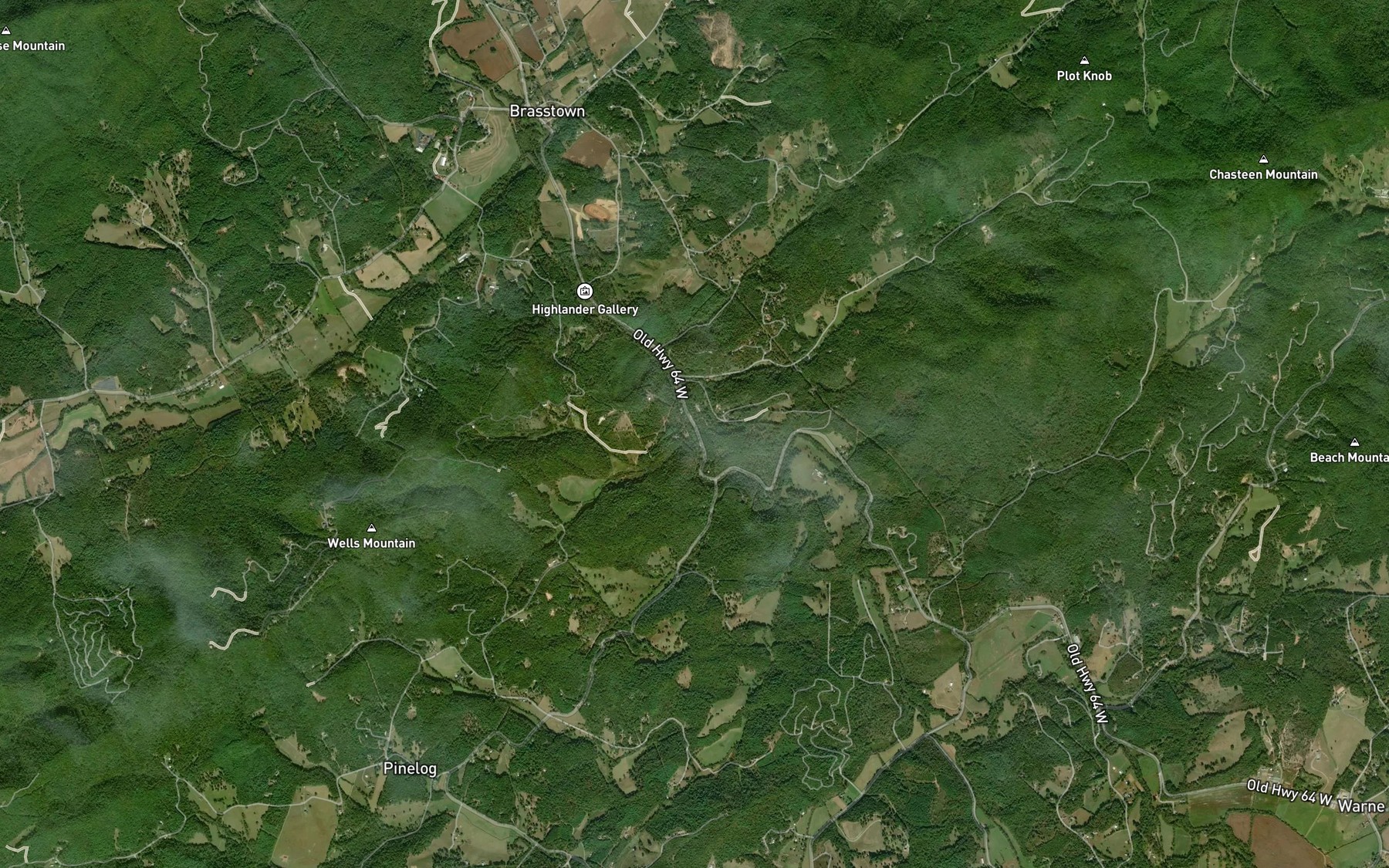 Satellite map of the Will Mason Branch