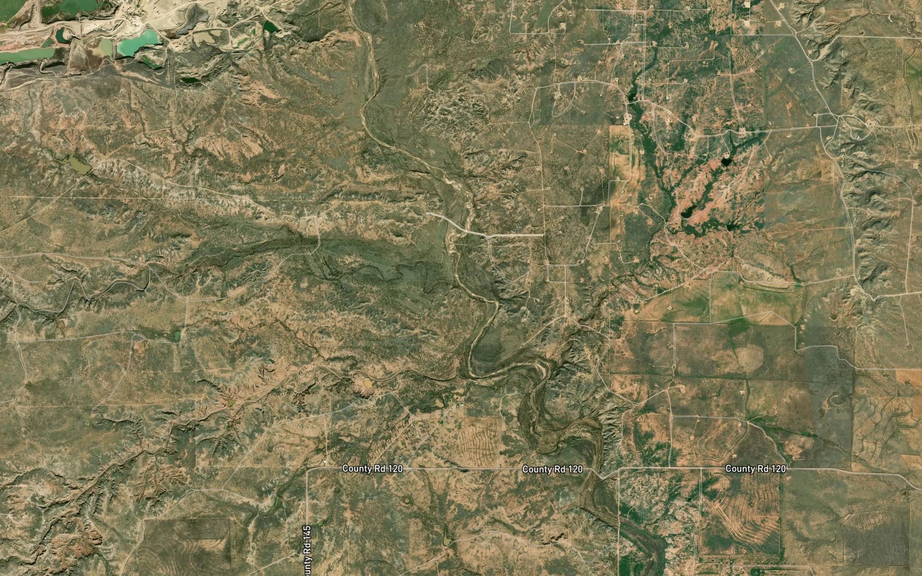 Satellite map of the Spring Creek