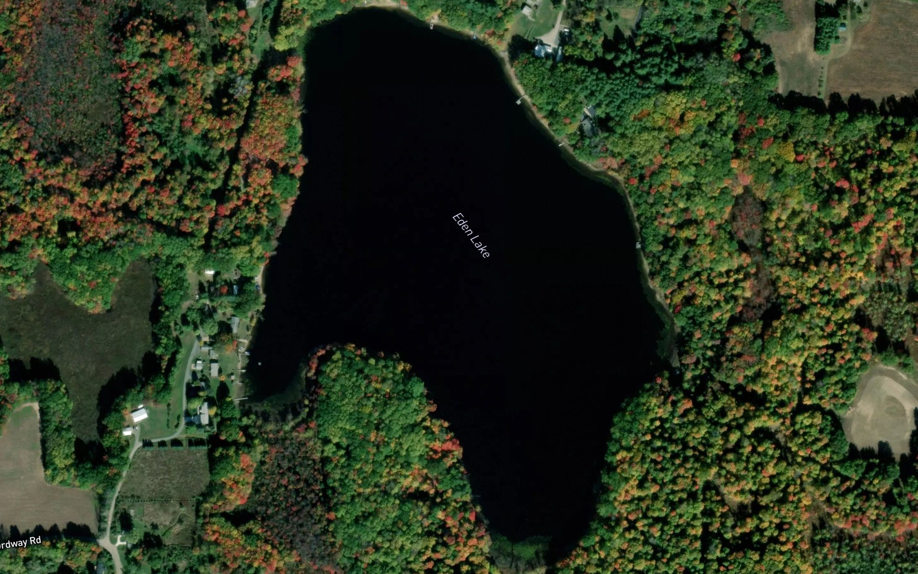 Satellite map of the Eden Lake