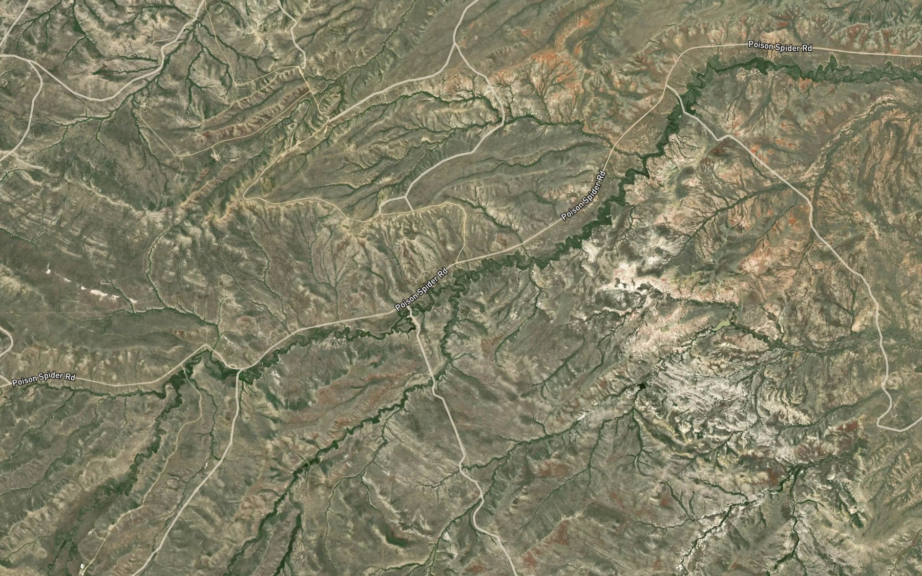 Satellite map of the Peach Creek