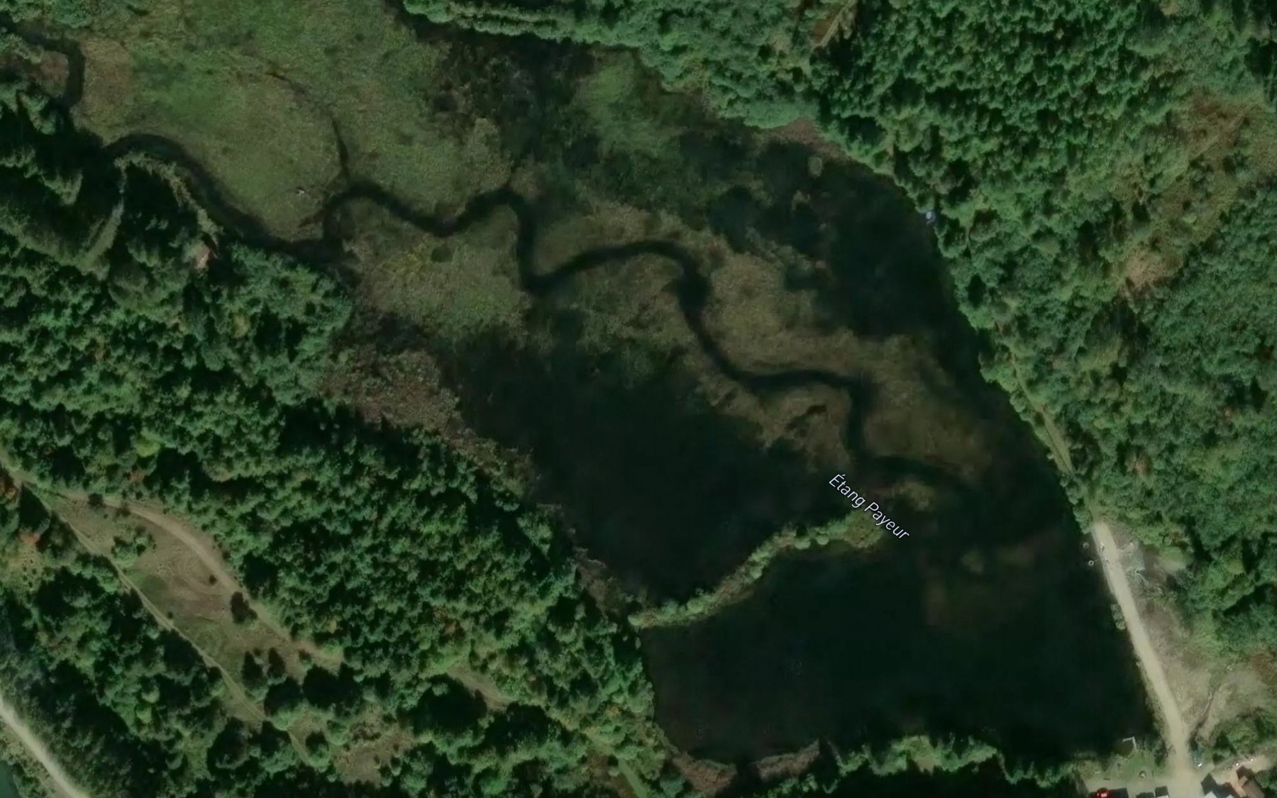 Satellite map of the Etang Payeur