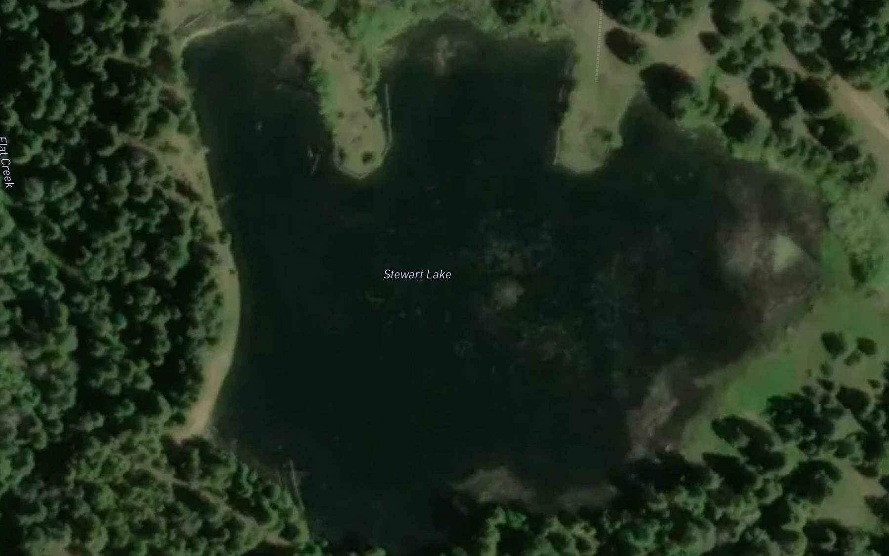 Satellite map of the Stewart Lake