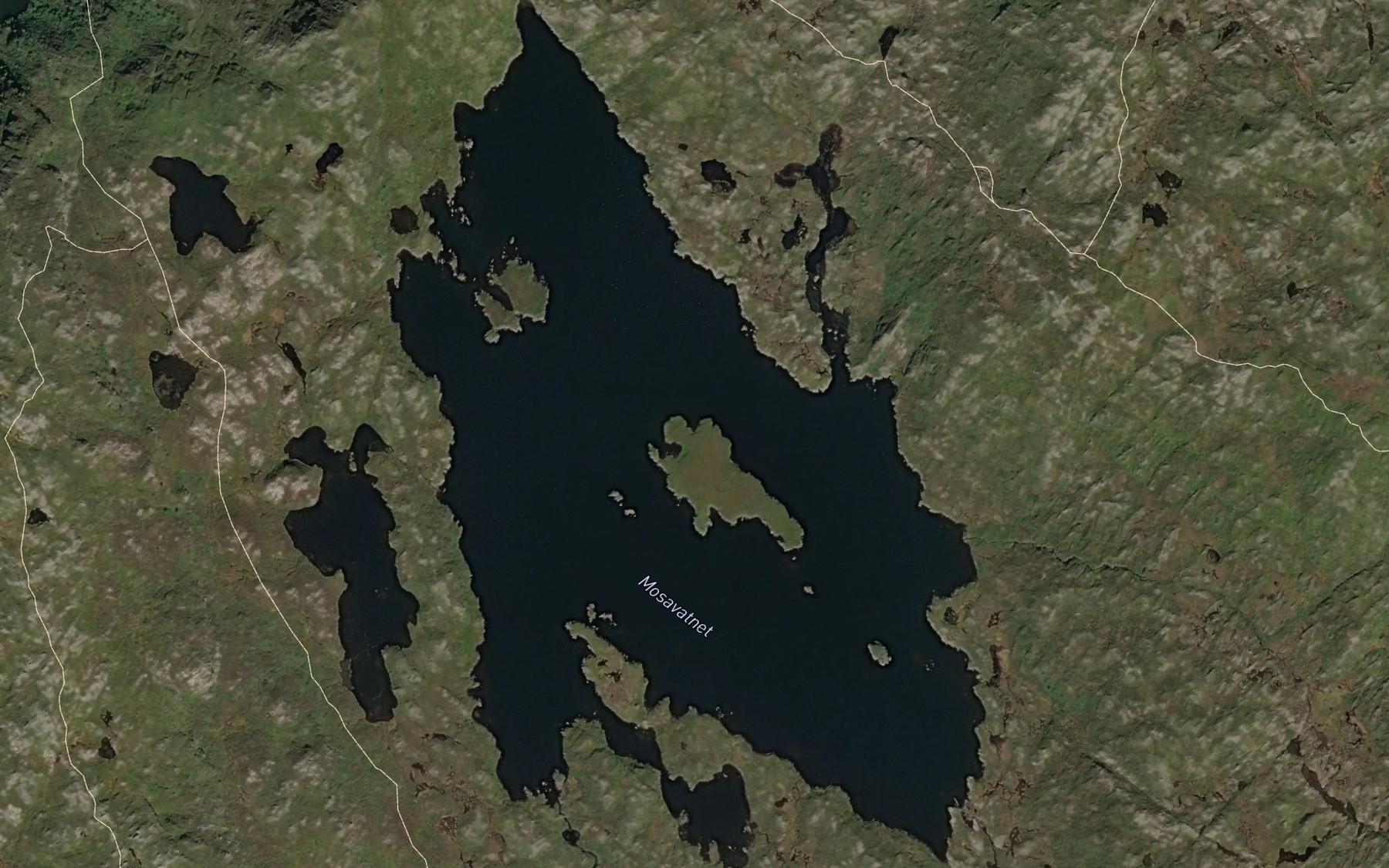 Satellite map of the Mosavatnet