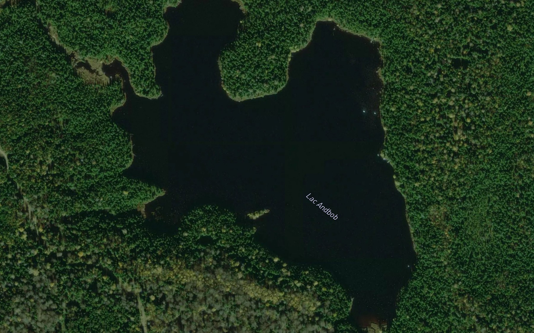 Satellite map of the Lac Andbob