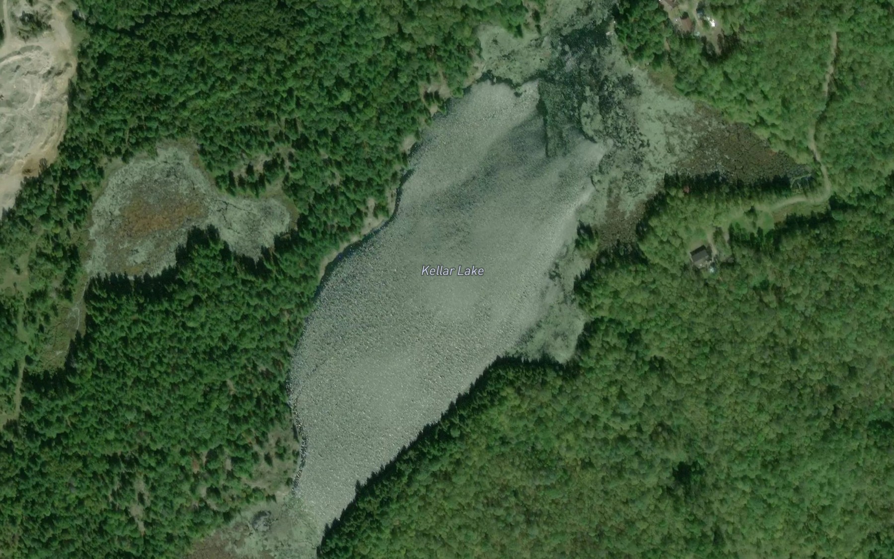 Satellite map of the Kellar Lake