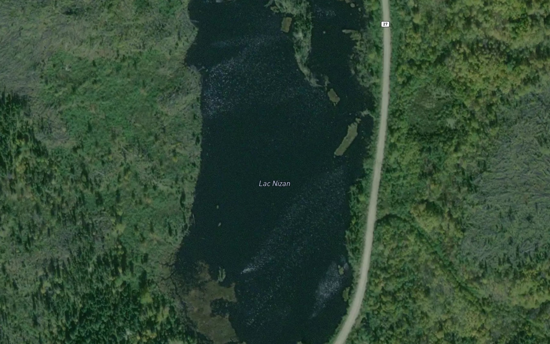 Satellite map of the Lac Nizan
