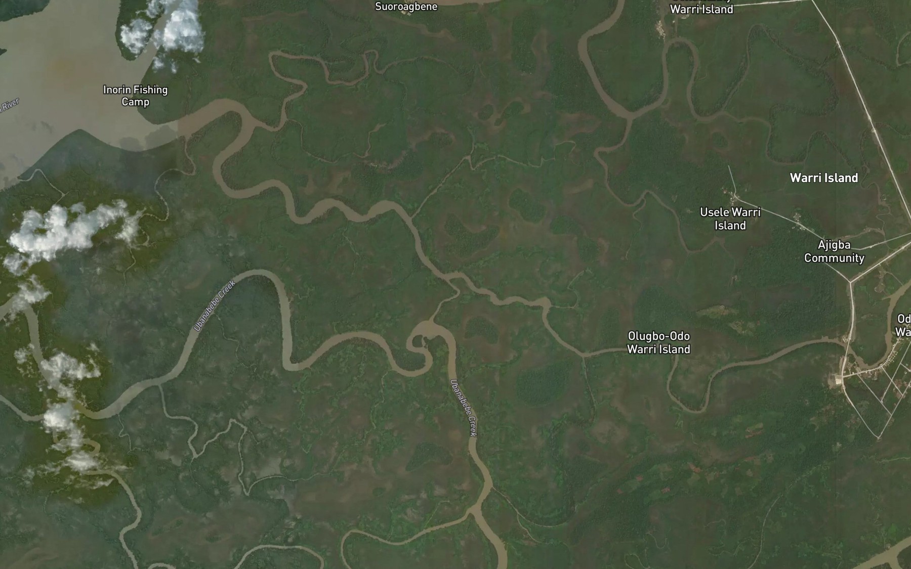 Satellite map of the Atanorintseye Creek