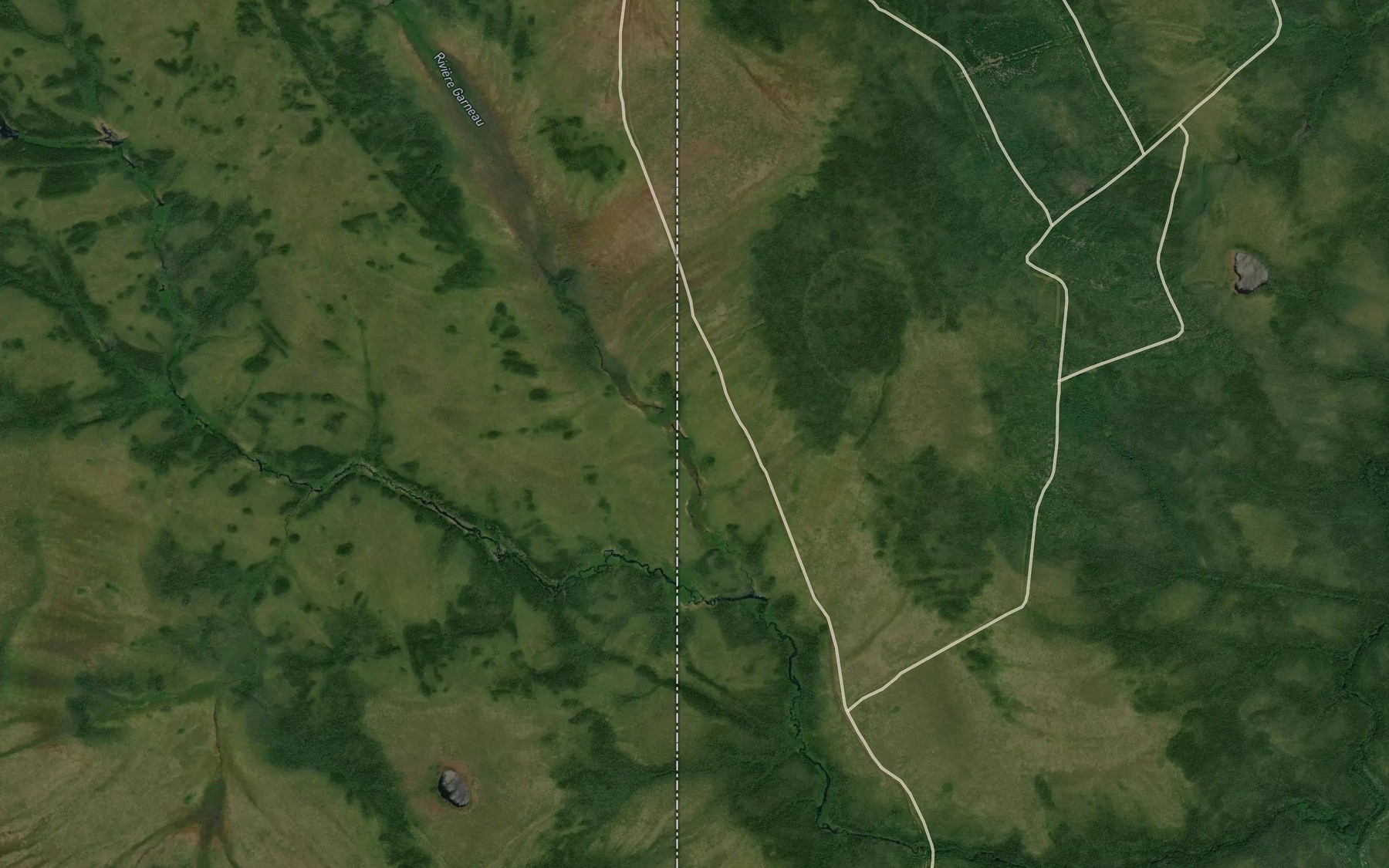 Satellite map of the Riviere Garneau