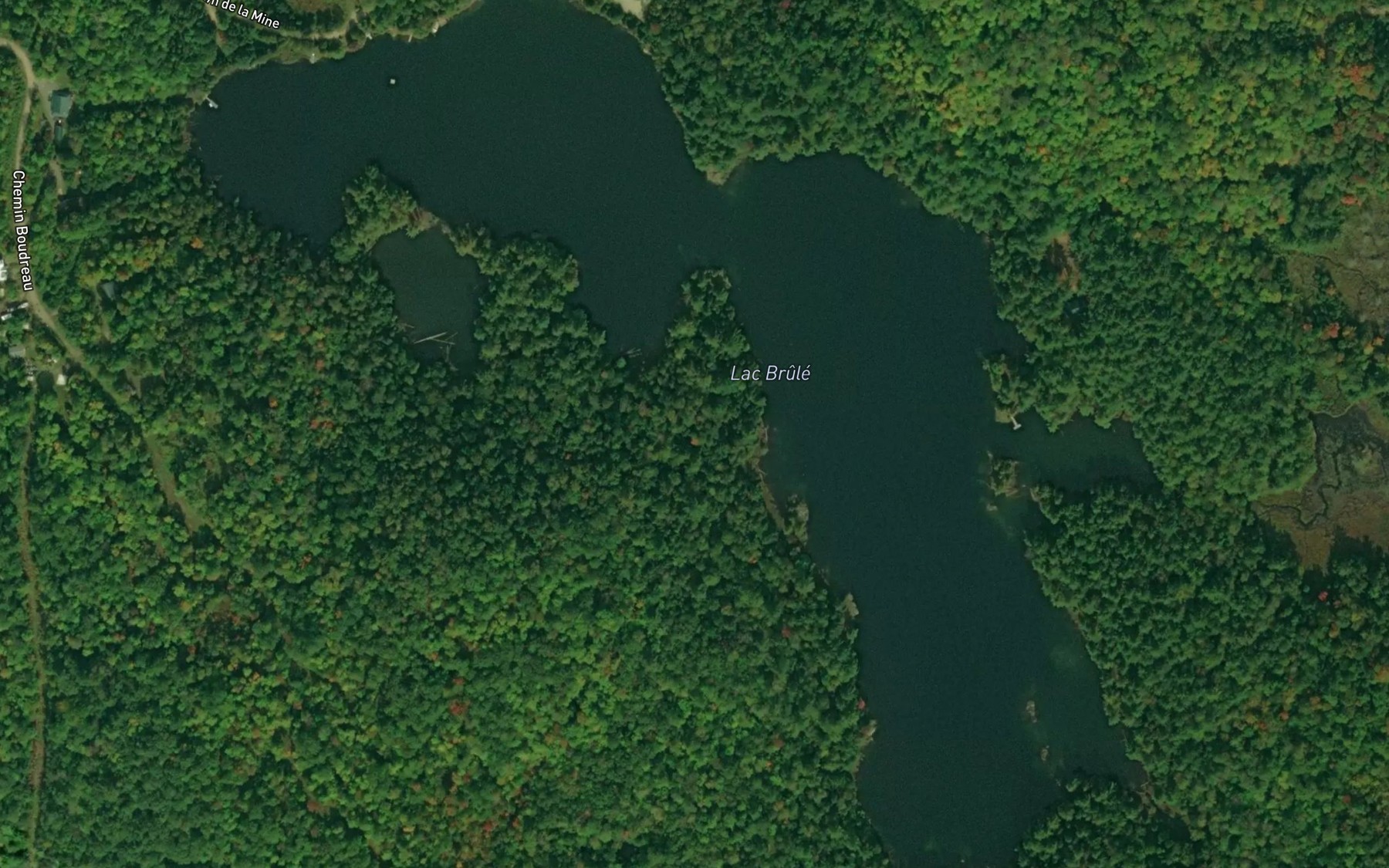 Satellite map of the Lac Brule