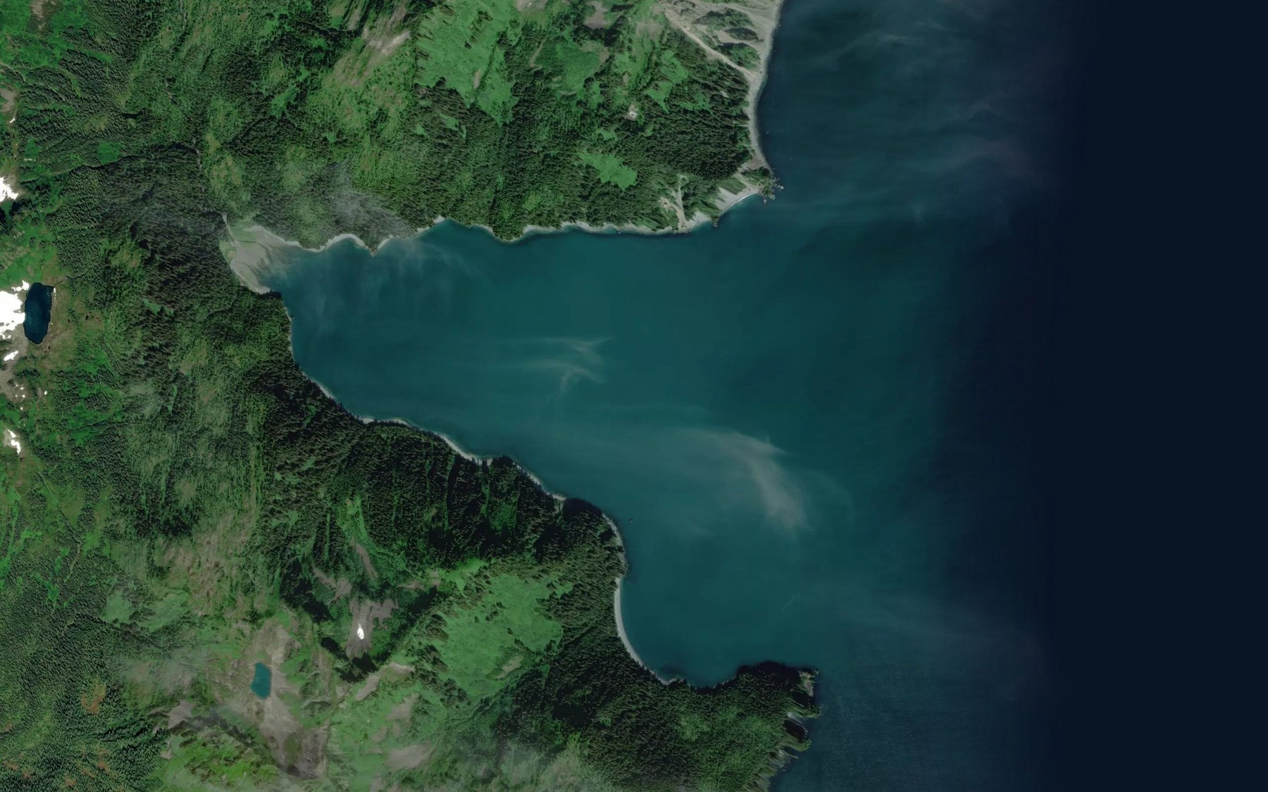Satellite map of the Auk Bay