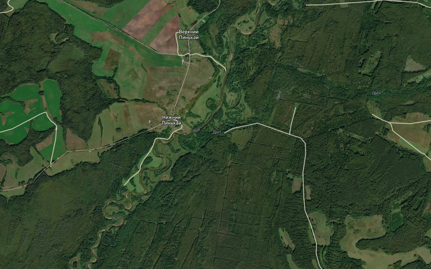 Satellite map of the Orel