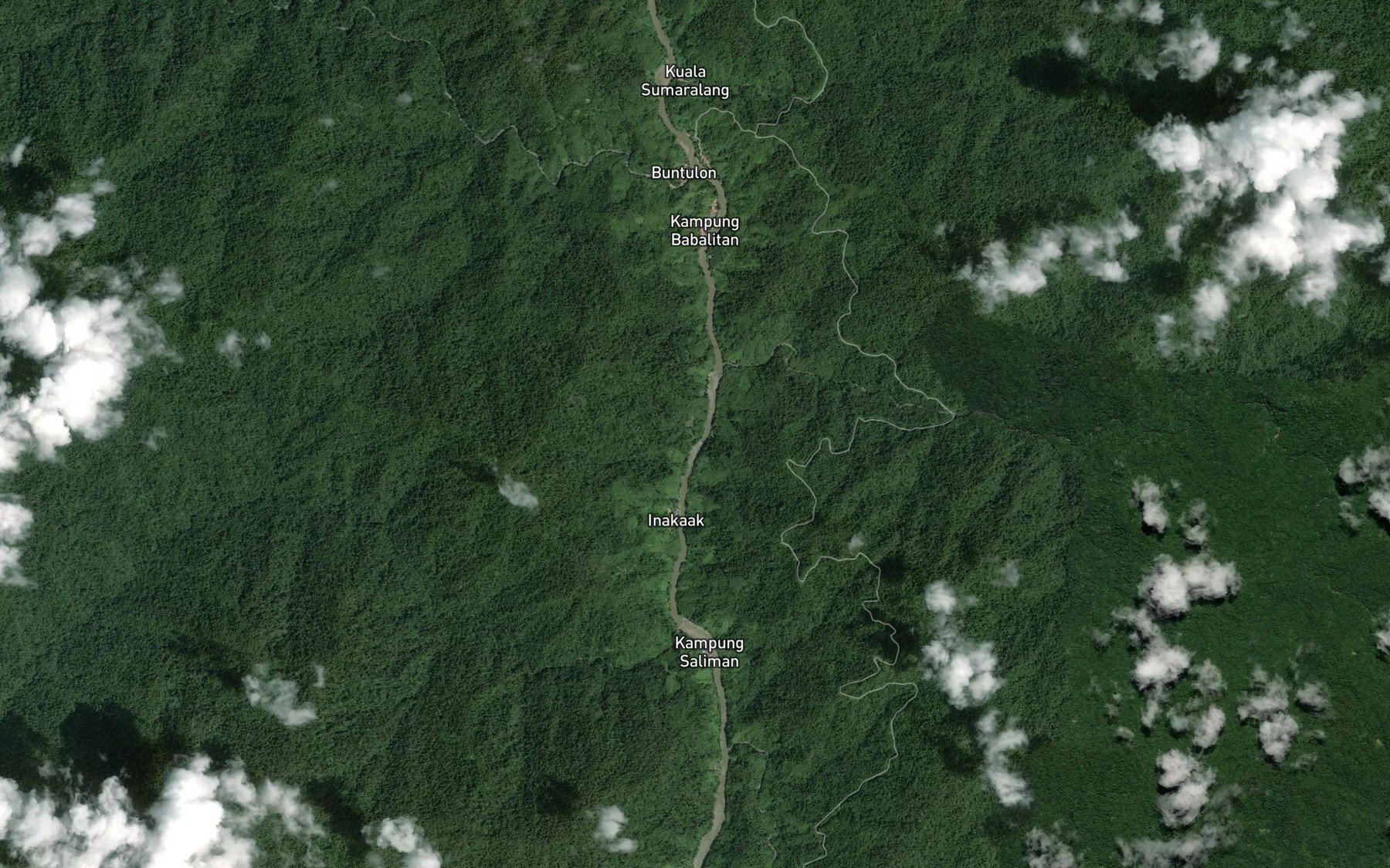 Satellite map of the Sungai Sabulon