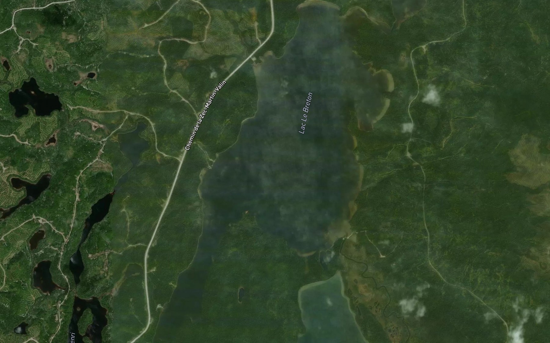 Satellite map of the Lac Le Breton