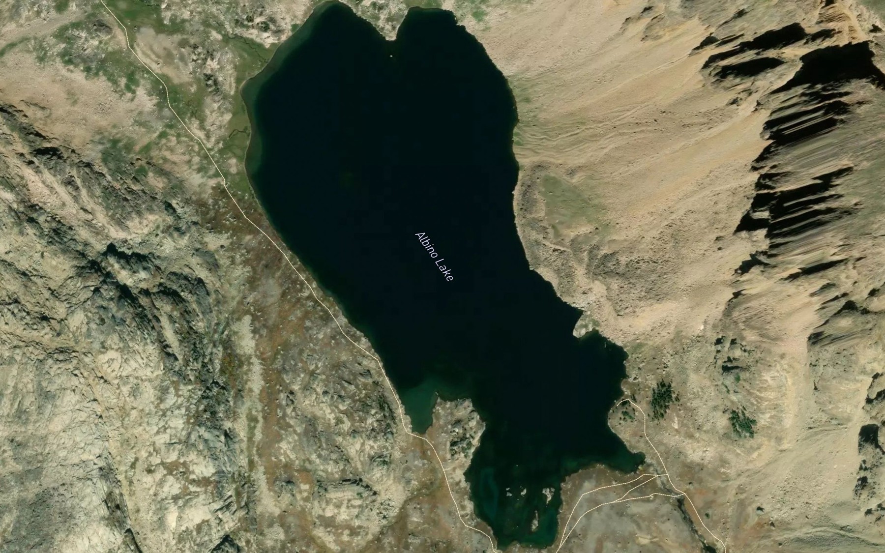 Satellite map of the Albino Lake