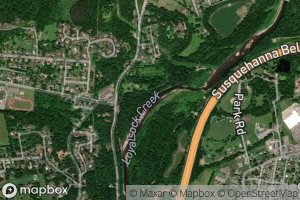 Satellite map of the Mill Creek