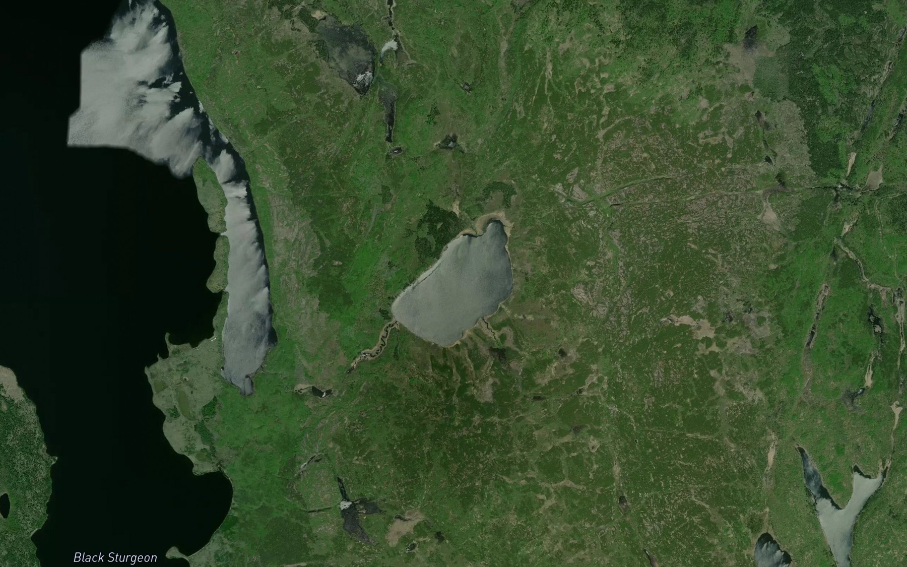 Satellite map of the Camper Lake